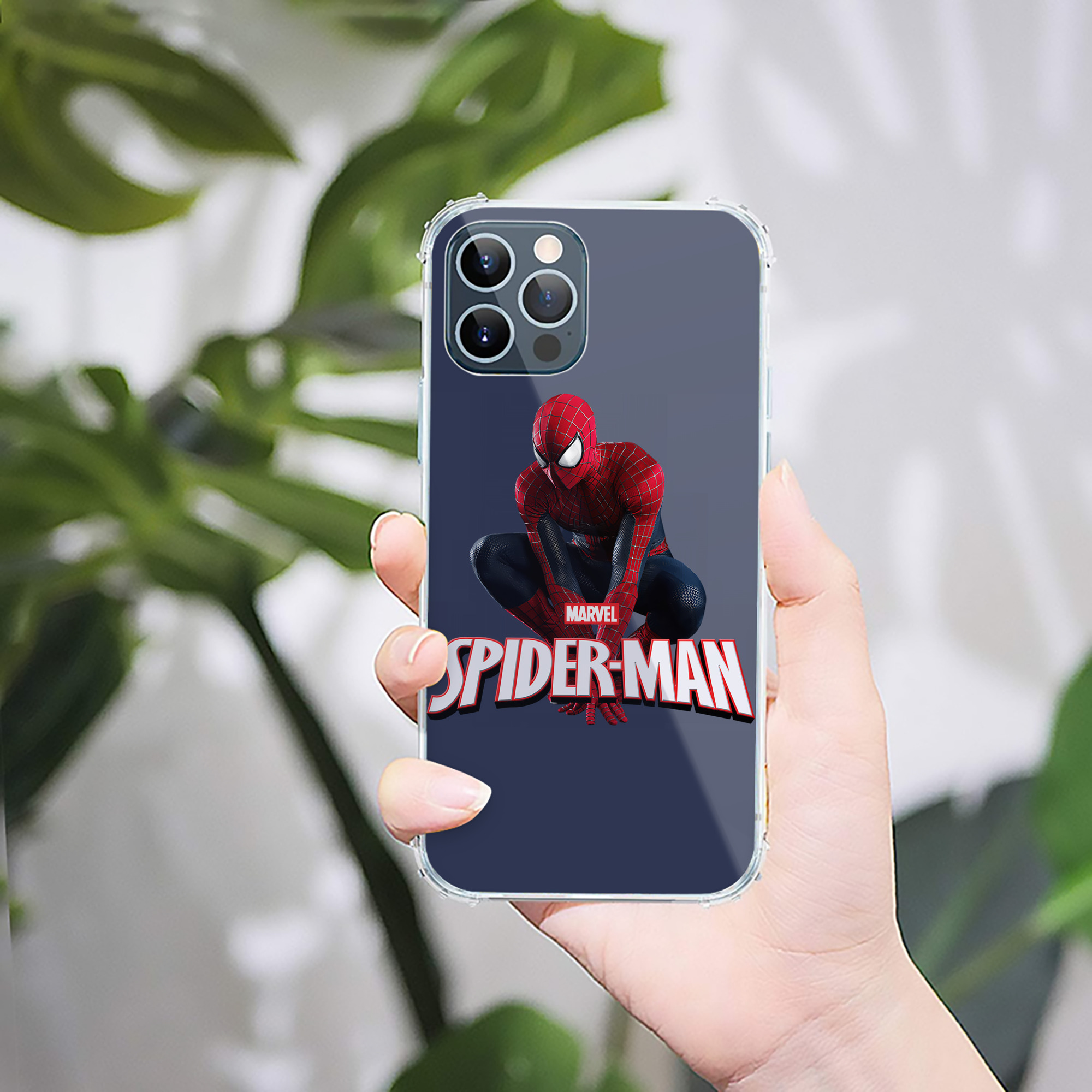 （画像用） Spider Man スパイダーマン 【iPhone 12シリーズ対応】透明スマホケース（クリアソフトケース）